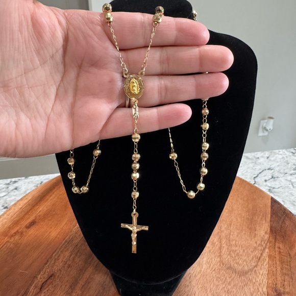 Rosario de hombre 10k. Size 26” - Picture 3 of 4